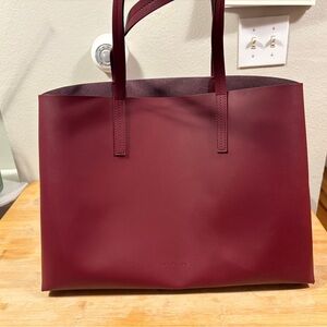 Everlane Deep Red Tote Bag